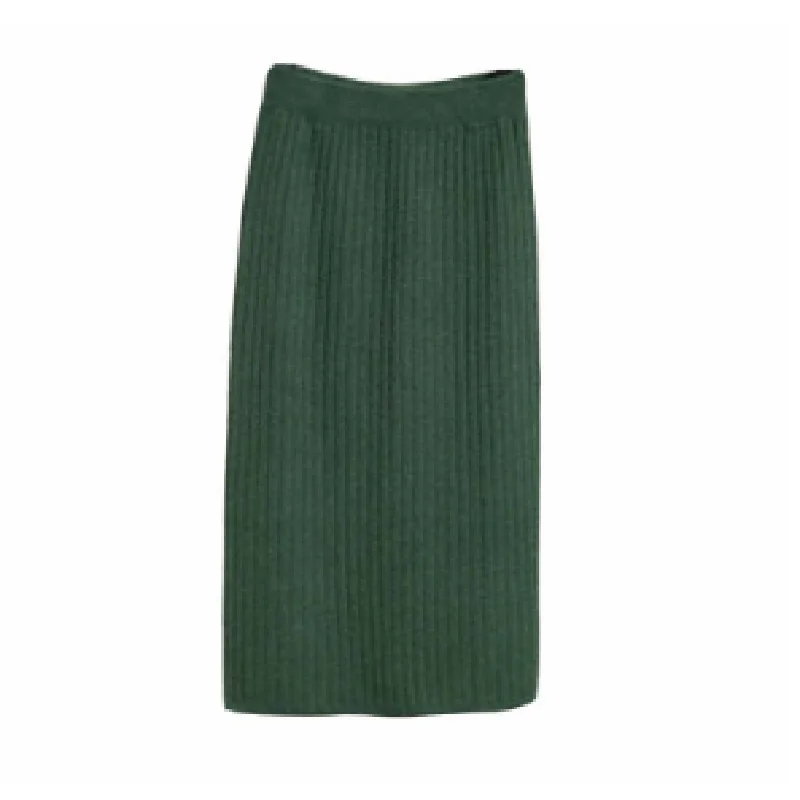 Knitted Skirt 3 Модная юбка с эластичными лентами, женская зимняя трикотажная юбка, женские прямые ребристые юбки средней длины, несколько цветов для женщин - Цвет: Knitted Skirt 3