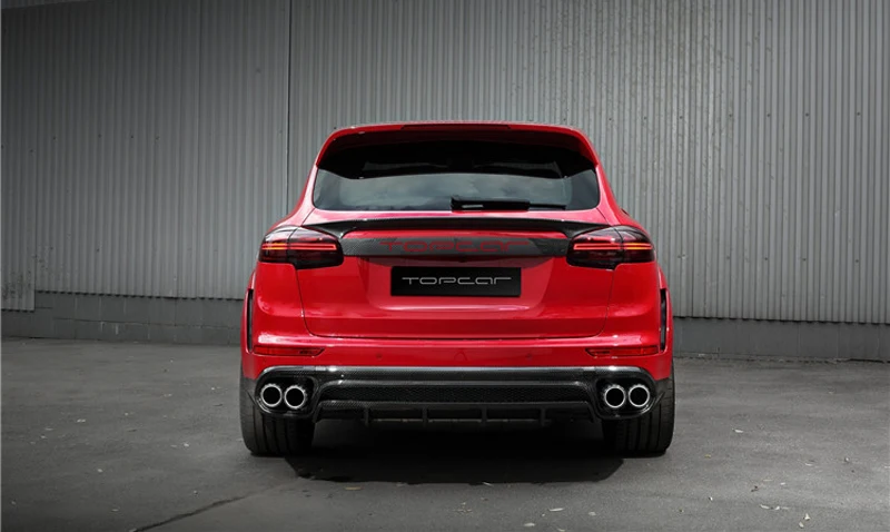 Задний Средний спойлер из углеродного волокна для Porsche Cayenne 958 Turbo S Sport 4 двери- багажник спойлер