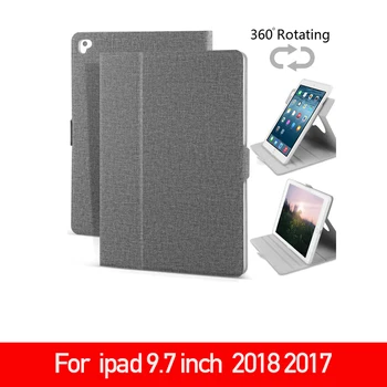 

Smart Case for iPad 9.7" 2017 2018,Air 1/2,Pro 9.7 inch,360 Rotating stents multiple visual angles Tablet Smart Cover Anti-Dust