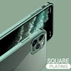 LOVECOM – coque de téléphone carrée plaquée, étui arrière transparent en TPU Ultra fin pour iPhone 12 Mini 12 11 Pro Max XR XS Max 7 8 Plus ► Photo 3/6