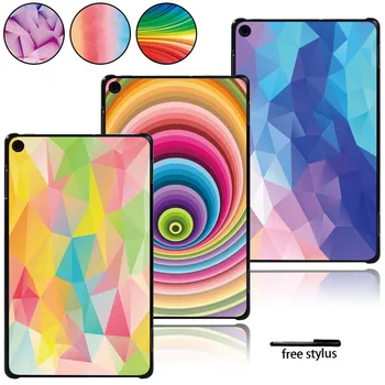

Drop Resistance Hard Shell Case Cover Fit Amazon Fire 7/ HD 8/ HD 10 with Alexa Tablet Watercolor Pattern Protective Shell + Pen