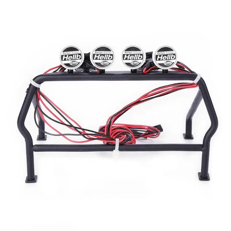 

Metal Roll Cage Bucket with 6 LED Lights for RC4WD 1/10 TF2 Remote Car Accessory with Sufficient Durability and Ruggedness