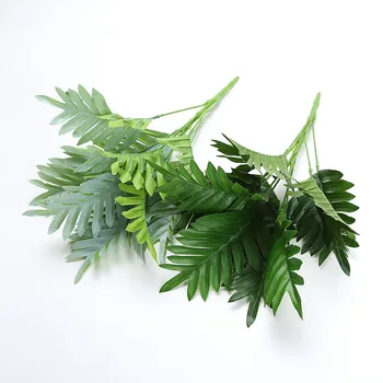 

Simulation Plant Wall Wall Flower Arrangement with Wood Home Decoration Artificial Flower Green Vegetation Leaves Small
