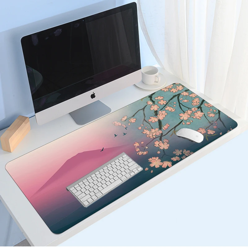 70x30cm Mouse Pad Cherry Blossom Pink Gaming Mouse Pads Desk Mat Computer Accessories Non Slip