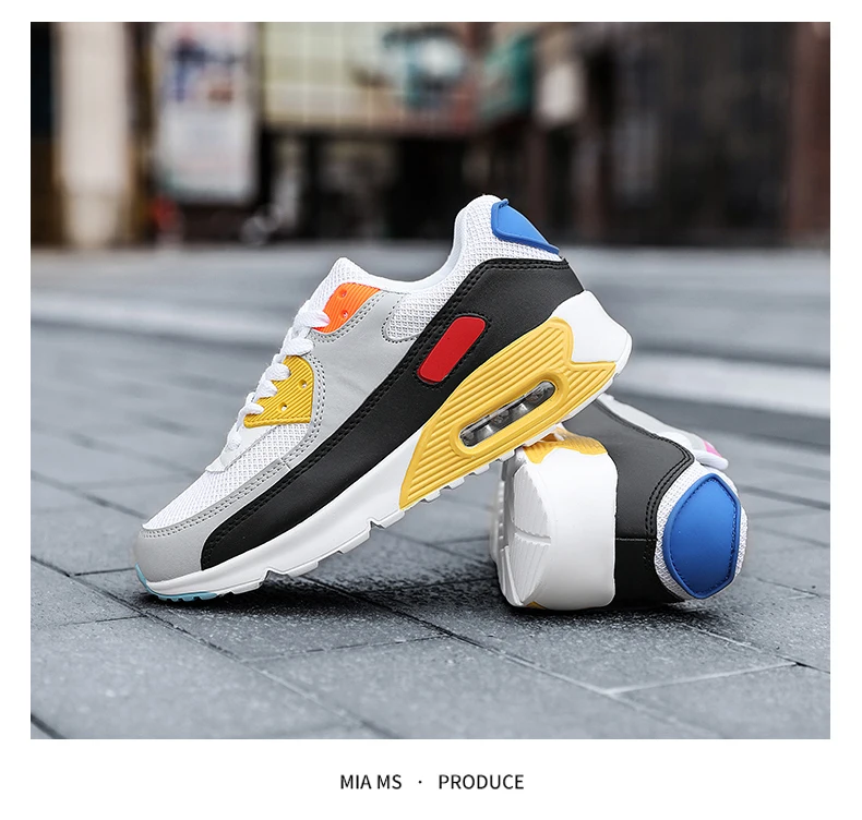 Sxclaee Air Cushion Men Casual Shoes Breathable Comfortable Mesh Lining Sneakers Sweat-absorbent Deodorant Sports Shoes Size 47