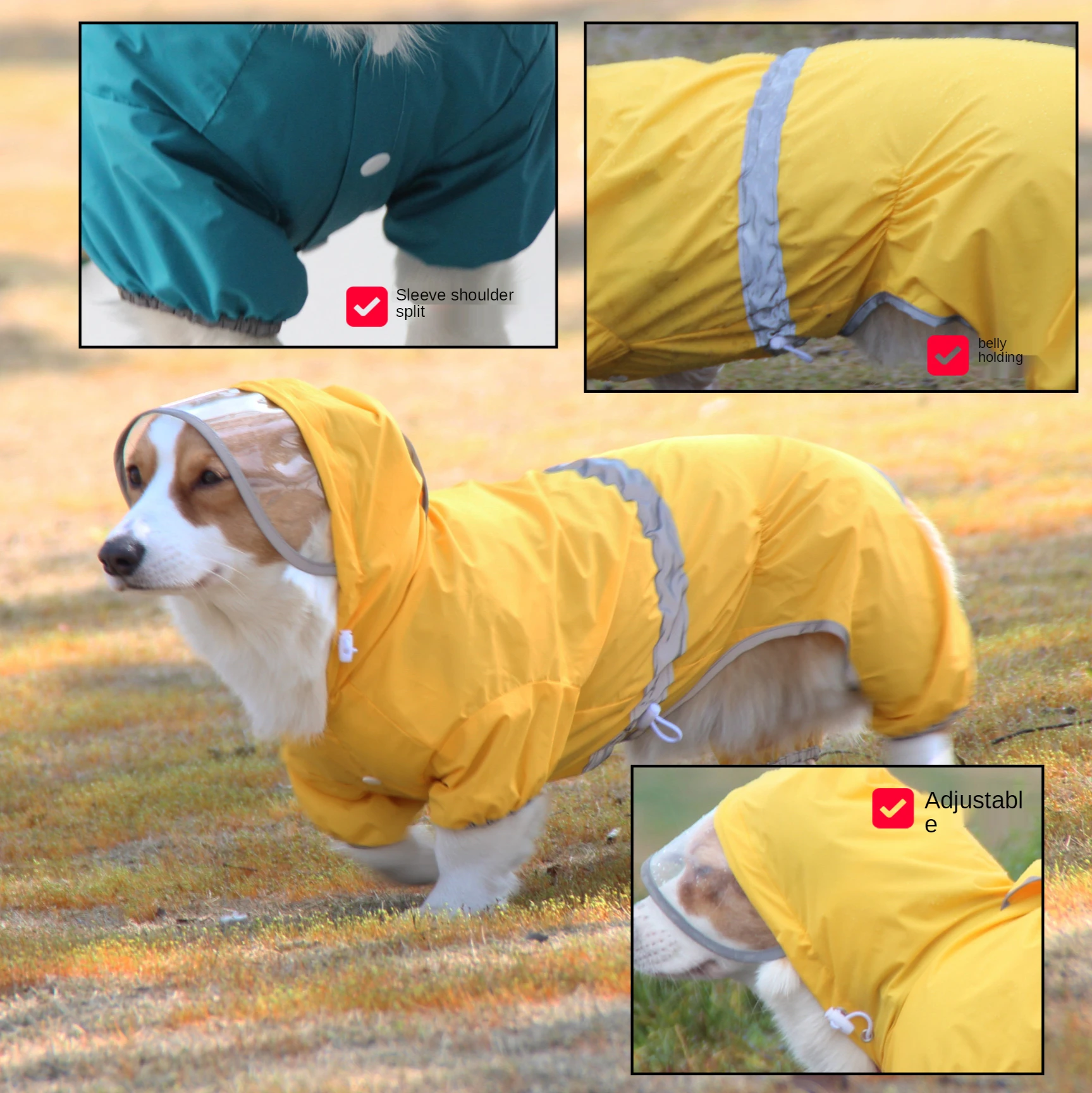 zellar dog raincoat