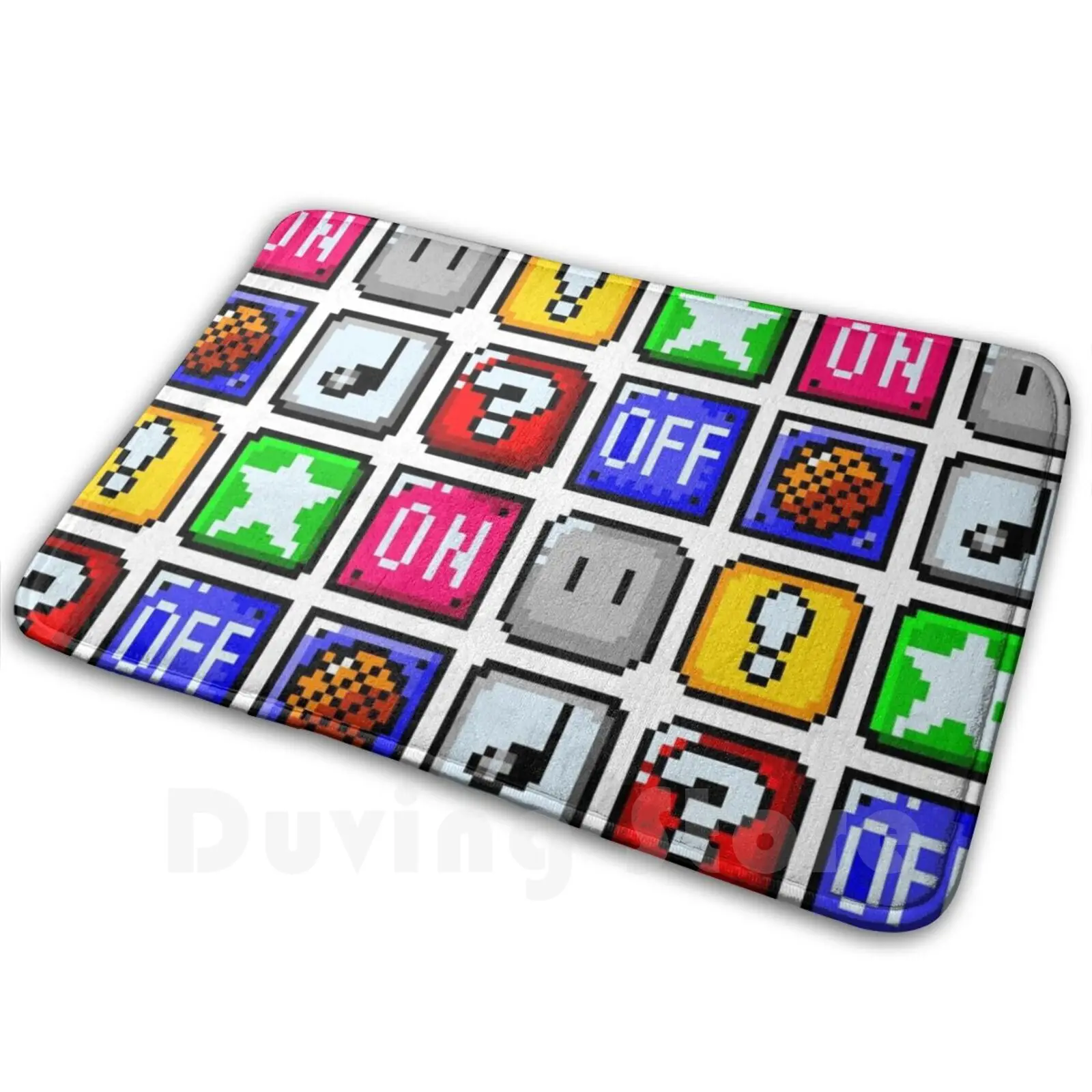 Retrogaming Modello | Vintage Video Gioco Smw-001 Tappeto Zerbino Tappetini Morbido Cuscino Retrogaming Retro Gaming 8Bit Pixelart