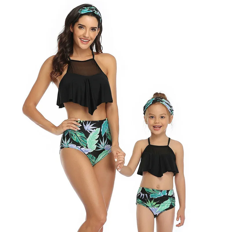Mother Mom Daughter Bathing Suit Floral Swimsuit Family Matching Set Summer Costume And | Мать и ребенок