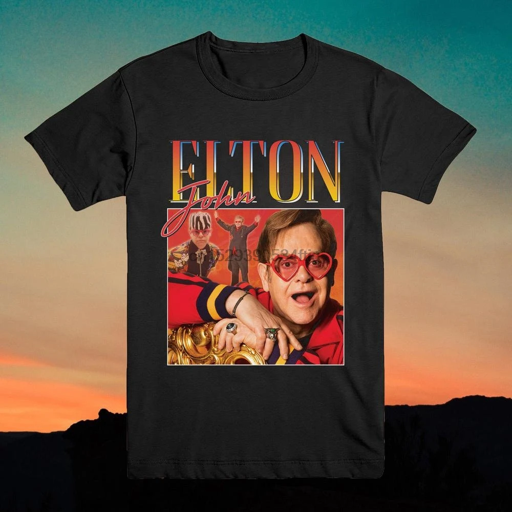 Футболка Elton John Tribute топ футболка с графическим рисунком в стиле ретро 90 80