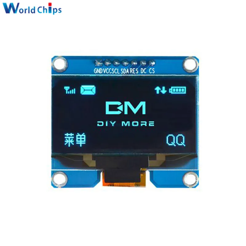 SPD0301 7PIN Blue 1,54 дюймов PM 5PIN/7PIN Белый Синий Желтый oled-модуль IIC I2C интерфейс 128x64 экран дисплея SSD1309 SPD0301 Драйвер IC 3,3-5 В - Цвет: SPD0301 7PIN Blue