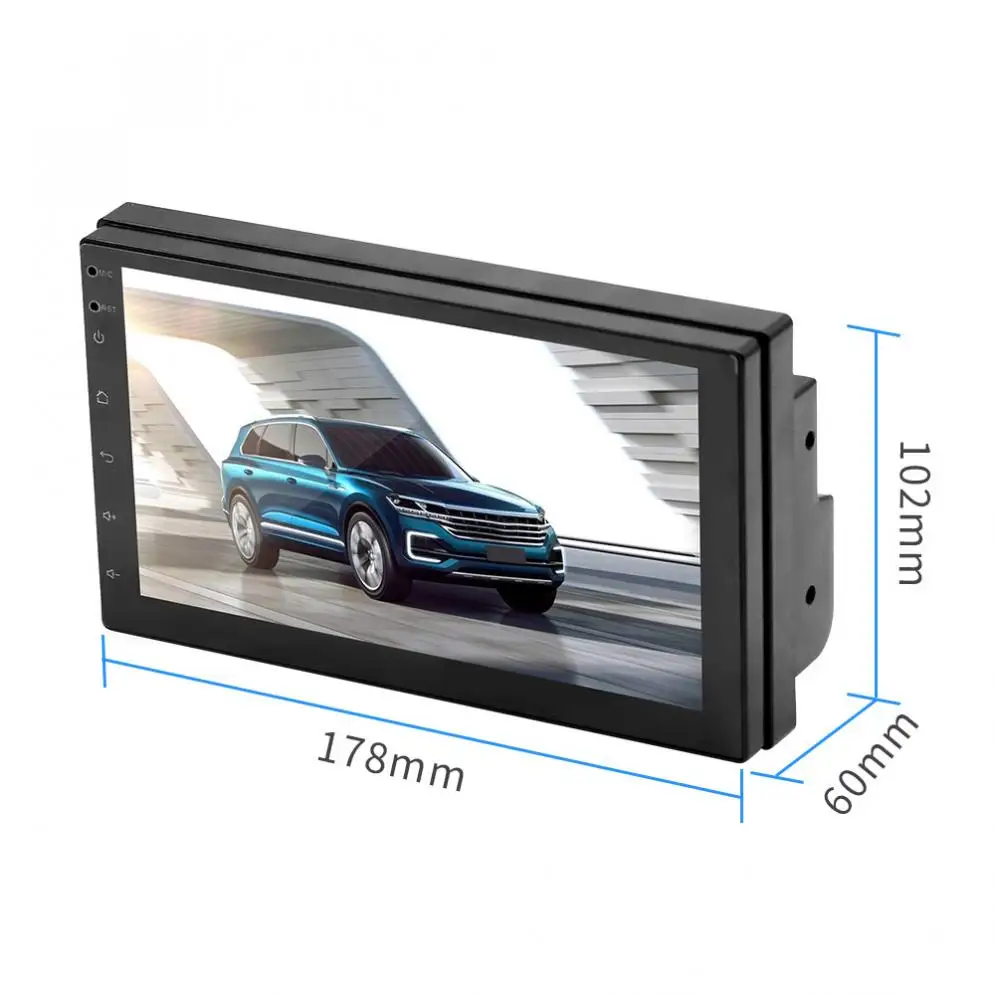 Ядро Android 7,1 2Din Bluetooth Автомобильный fm-радио стерео плеер 1024x600 цифровой сенсорный экран gps навигация Зеркало Ссылка/Wifi