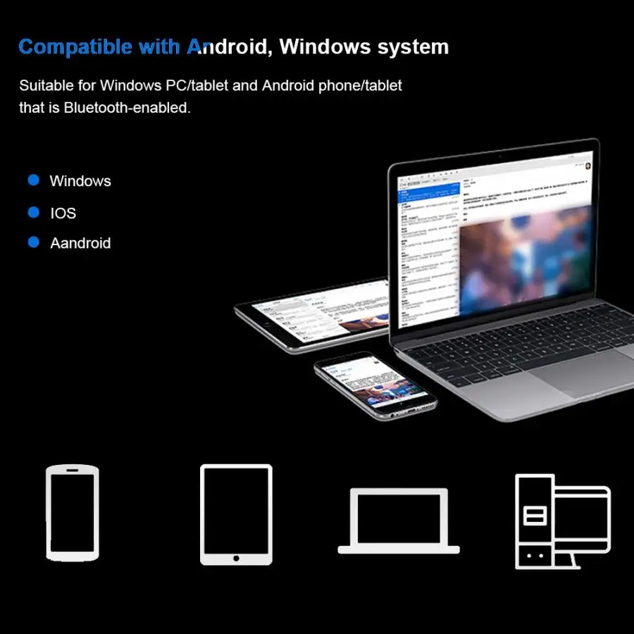10,1 ''ультра тонкая Беспроводная Bluetooth клавиатура с тачпадом для Windows Android для смартфонов/планшетов/ПК