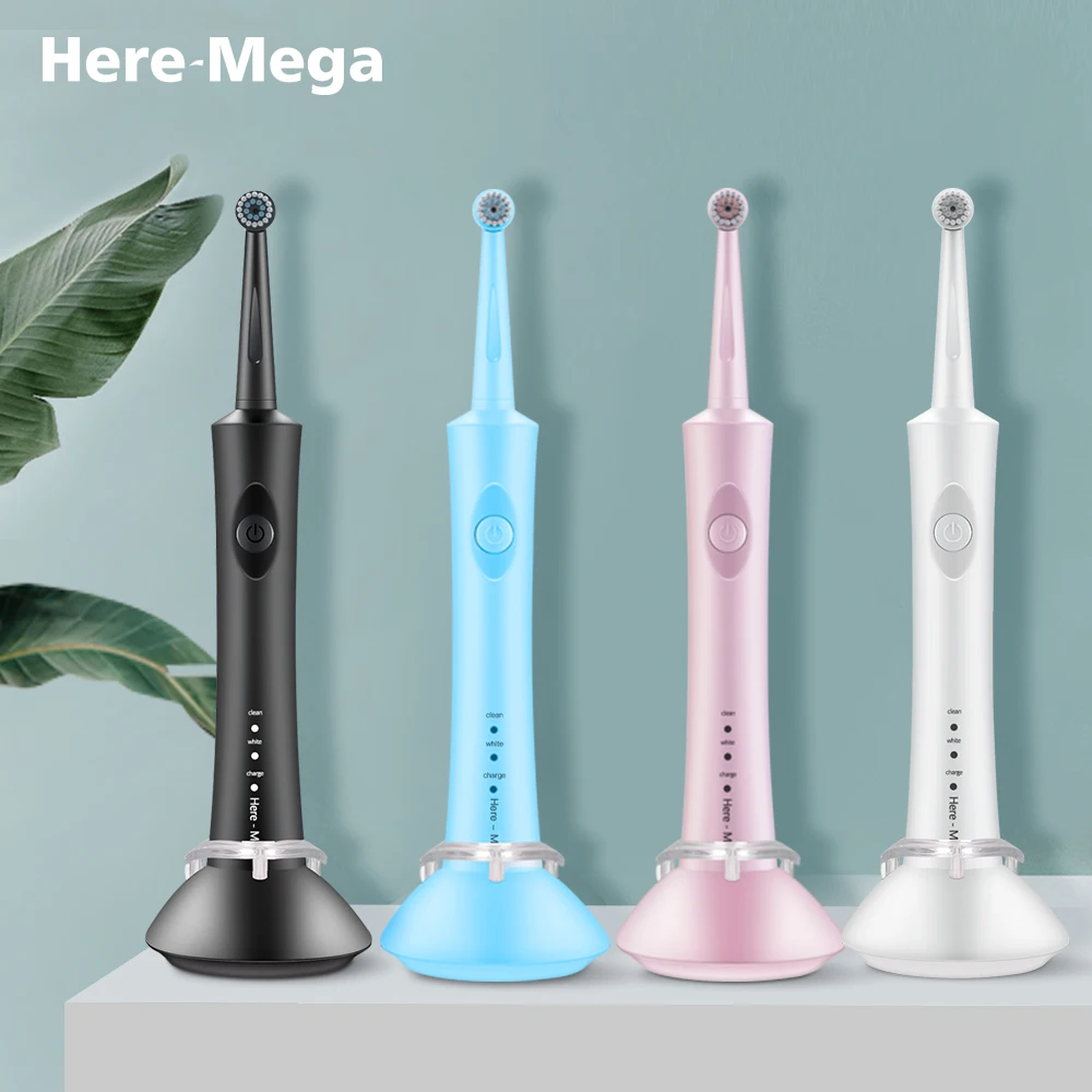 Вращающаяся электрическая зубная щетка Here Mega перезаряжаемая через USB