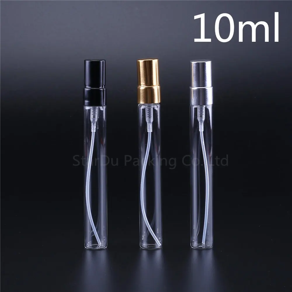 200pcs 2ml 3ml 5ml 10ml Refillable Mini Perfume Spray Bottle Sprayer Atomizer Portable Travel Cosmetic Container Perfume Bottle