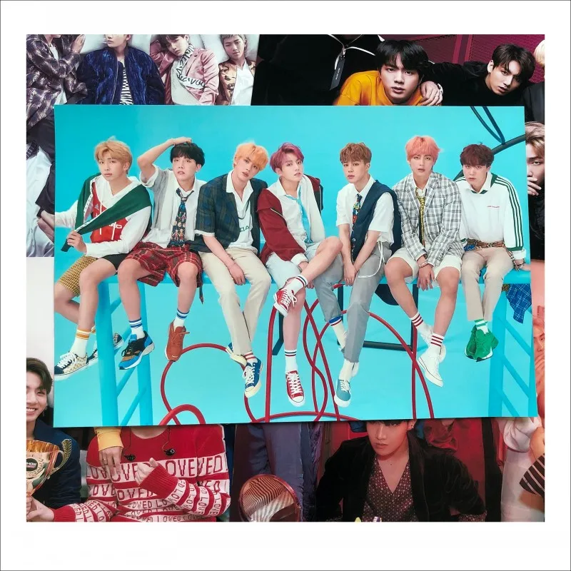Постеры в Корейском стиле kpop Bangtan Sonyeondan Постер Ким намjoon Seokjin Jimin Jungkook Home