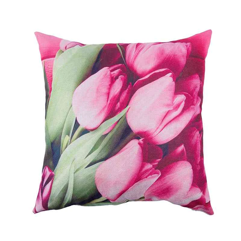Peony Flower Floral Print Throw Pillow Case Cushion Cover Home Sofa Decor Rose