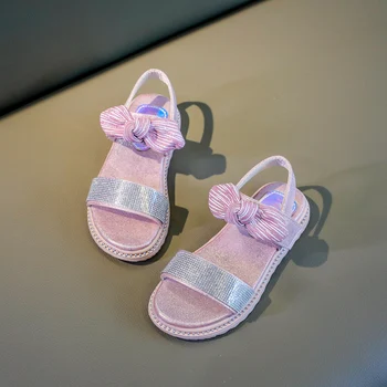 

Fashion Girls sandals children's beach shoes primary school students summer flat Princess shoes Kids girls sandals SXY011