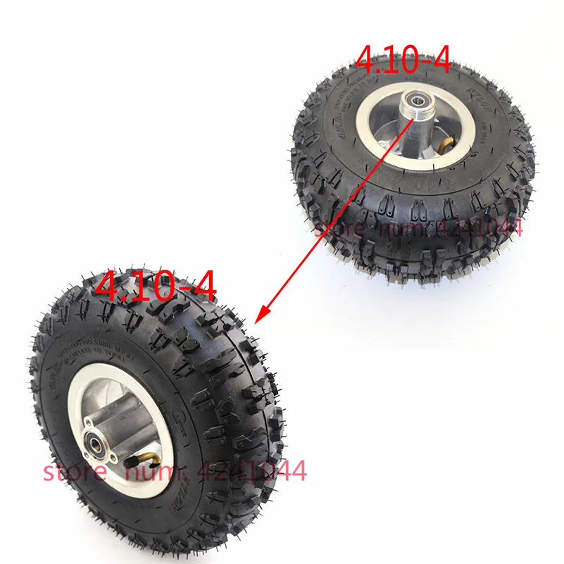

4,10-4 410-4 4,10x4 410x4 внутренняя камера шины и 4-дюймовые колесные диски из сплава подходят для квадроцикла картинга 47cc 49cc внедорожника