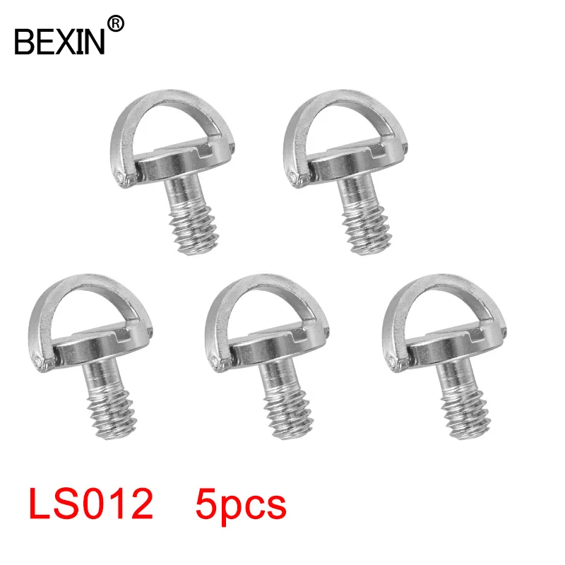 LS012 5PCS 1/4 винт d кольцо камера винт адаптер dslr стенд быстросъемная пластина Крепление Винт пластина камеры Винт для dslr камеры штатив - Цвет: LS012 5PCS