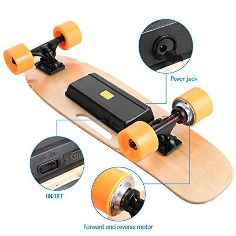 Daibot Child Electric Scooter Four Wheel Electric Scooters 120W Single Motor Portable Wireless Remote Mini Electric Skateboard   (6)