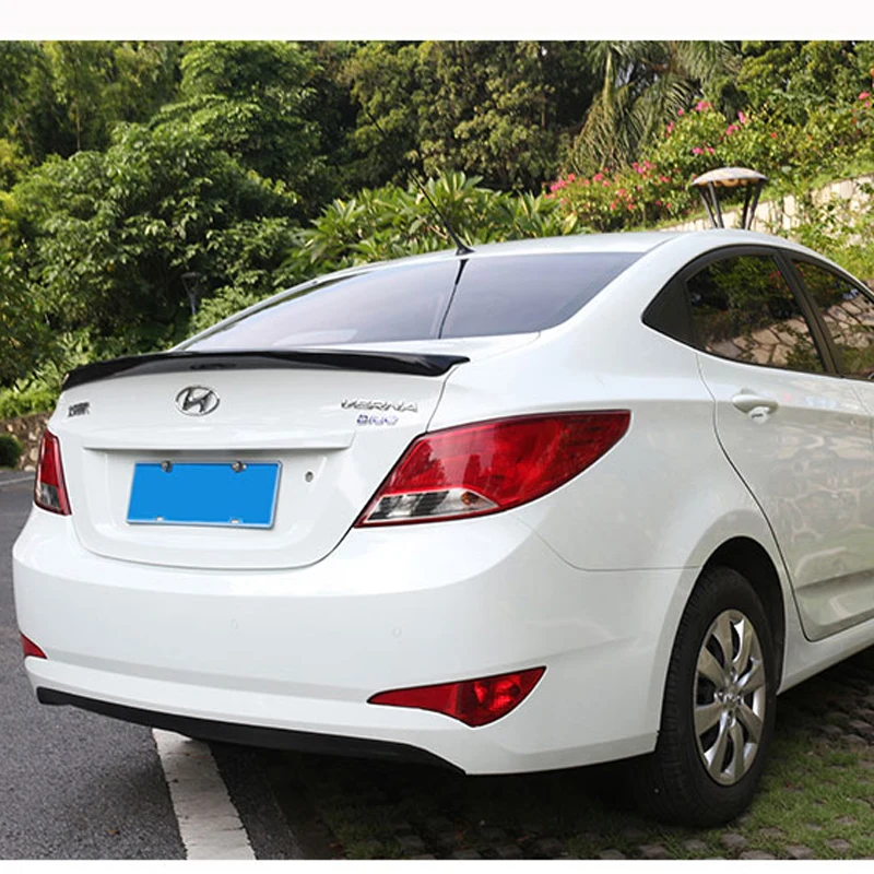 Для Hyundai Verna Accent спойлер 2011 2012 2013 2014 2015 автомобильное украшение в виде хвостового