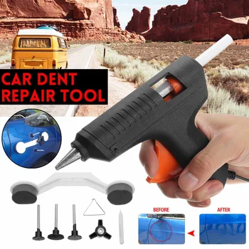 

9PCS Car Dent Repair Tools Puller Kit Paintless Repair Remover Kit Glue Gun Reverse Auto Body Bridge Type Dent Removal Tool