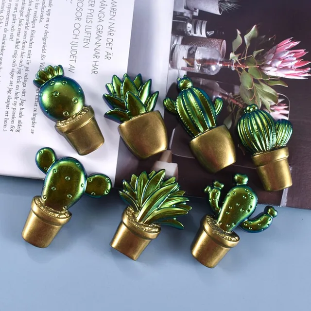 Átlátszó Szilikon Penész Szárított Virág Gyanta Dekoratív Kézműves Barkács Kaktusz Epoxi Formák Ékszerekhez - Image 3