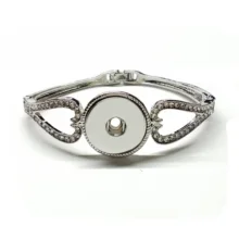 10 шт. имбирный браслет с застежкой женские Сменные ювелирные изделия Fit 18 мм Кнопка Винтаж оснастки очаровательный Кристал браслеты и браслет