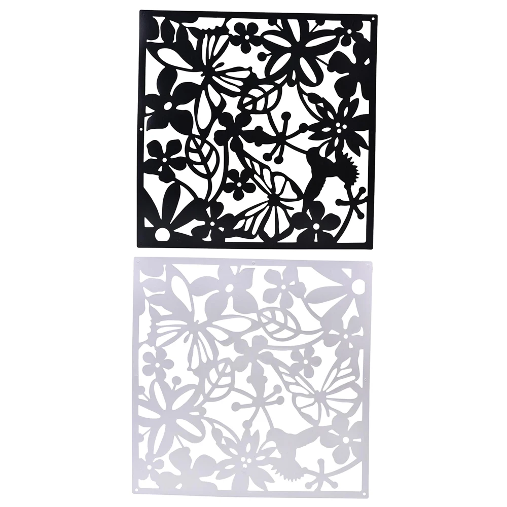 8 Pieces White & Black Hanging Room Divider Decorative Screen Panels for Living Room Bedroom Office Restaurant