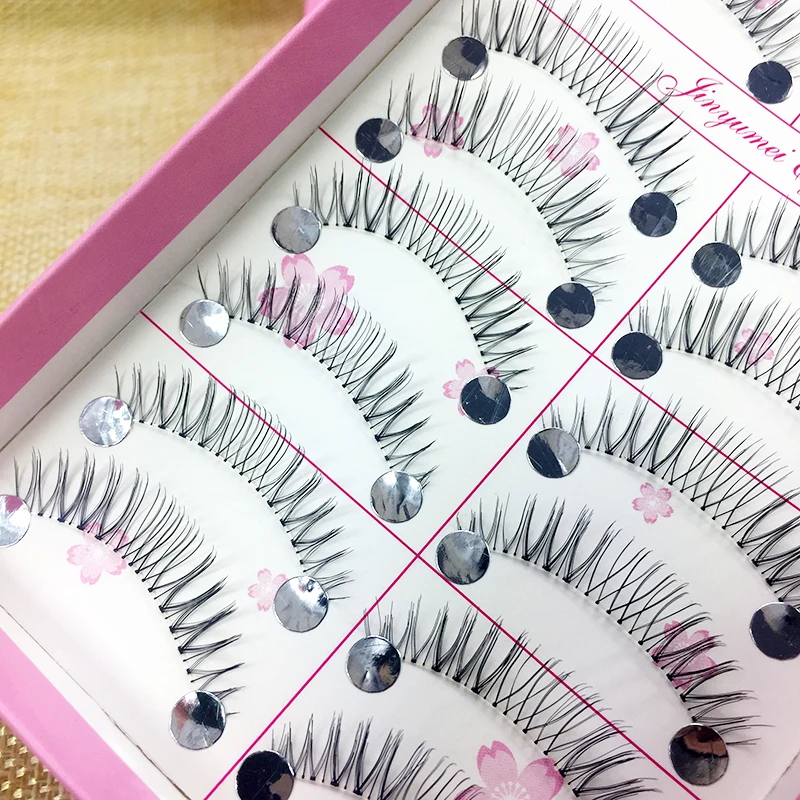 YOKPN HandMade Sharpened False Eyelashes Natural Thick Nude Fake Crossed Eyes Simulation Life Make-up Lahses W09 | Красота и здоровье