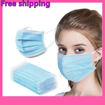 

Fast Delivery 3-layer Masks Face Mouth Masks Non Woven Disposable Anti-Dust Meltblown cloth Mass Earloops Masks