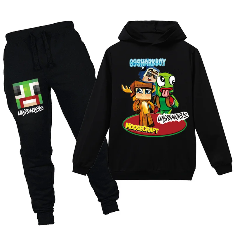 Милые топы с капюшоном для новорожденных и маленьких девочек и мальчиков; невыразимые штаны; комплект из 2 предметов; цвет синий, черный; повседневная одежда; Одежда для девочек