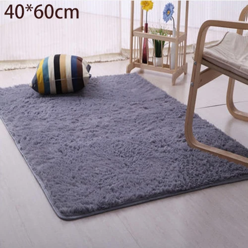 plush silver grey Дизайн, большой размер, теплый Противоскользящий мягкий удобный коврик для гостиной, плюшевое одеяло, дверной коврик, ковер для спальни, украшение для дома - Цвет: plush silver grey