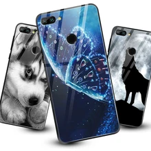 Для Huawei Honor 6X 7A 7C 7X 8A 8X9 облегченное закаленное стекло Чехлы Y6 Y9 Y7 премьер-профессионал Magic2 Бампер Дизайн киска задняя крышка