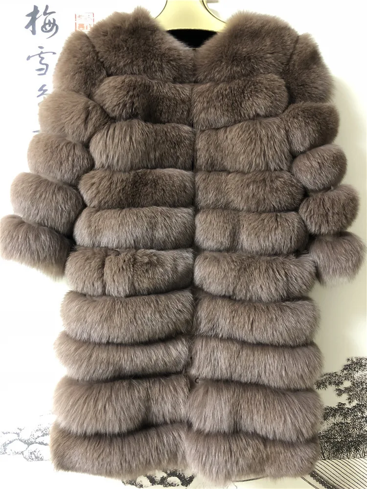 Натуральный Лисий мех пальто женский природный натуральный мех куртки жилет Зимняя верхняя одежда женская одежда