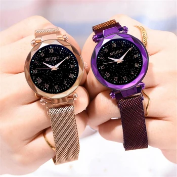 

Starry Sky Women Watches Multicolor Luxury Rose Gold Bracelet Quartz Ladies Clock Thin Female Wristwatch Relogio Feminino
