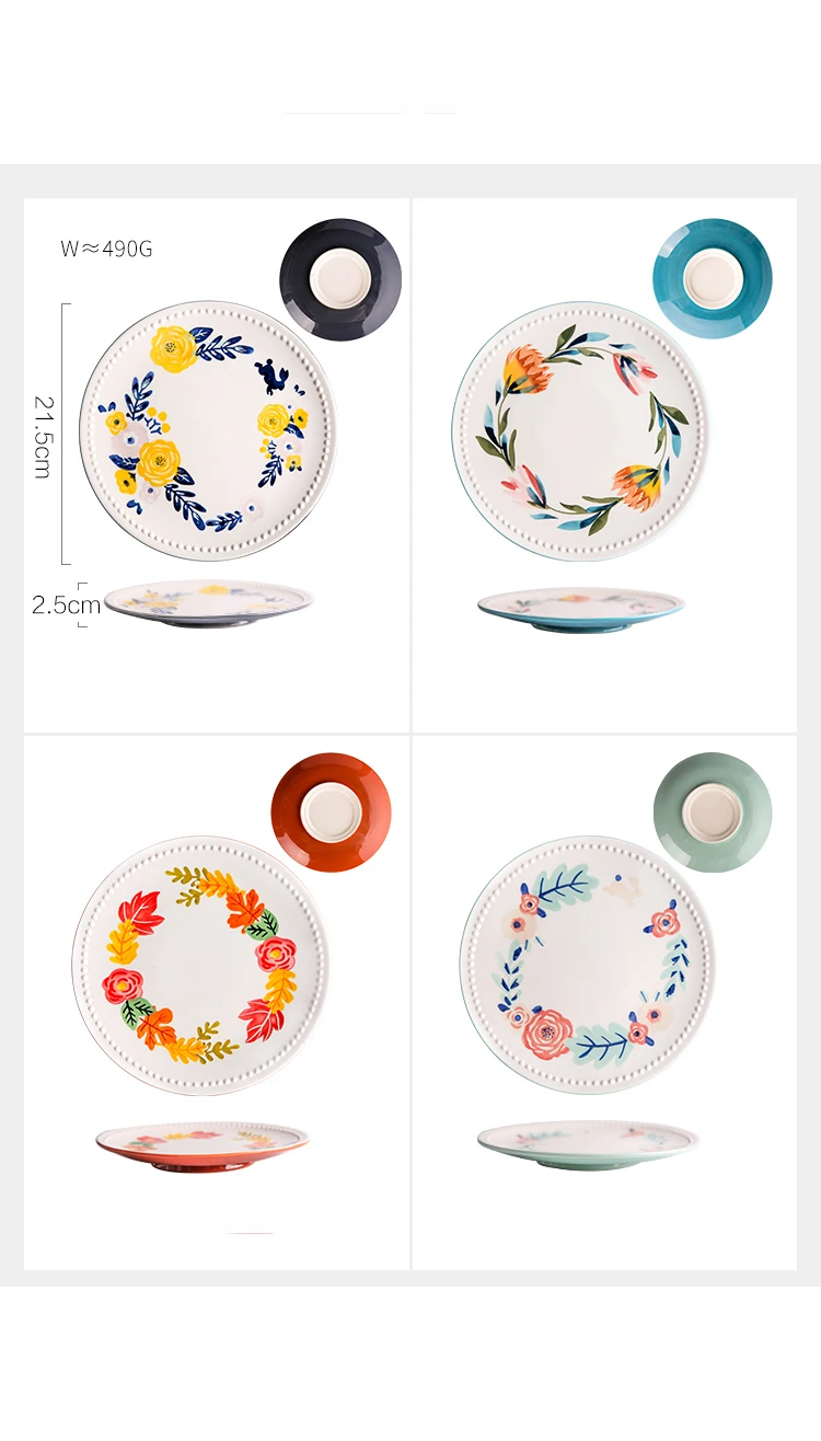 KINGLANG, четыре сезона, японская ручная роспись, керамическая посуда, тарелка, домашнее блюдо в стиле вестерн, тарелка для завтрака, супа, чаша, кофейная кружка, стол