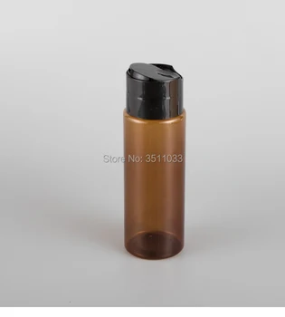 

250ml Brown Empty Cosmetic Container Bottle With Disc Top Cap 250cc PET Shampoo Liquid Soap Bottle Travel Bottle Press Screw Li