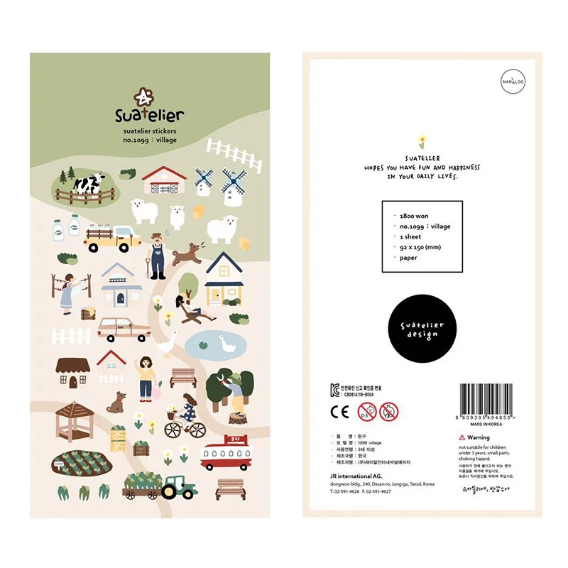 Village Farm Sonia Journal Cartoon Decorative Stationery Stickers Scrapbooking DIY Diary Album Stick Label afbeelding