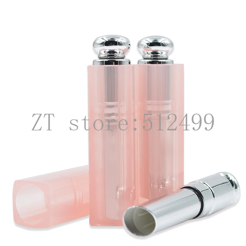 

10/20/50/100pcs Pink Plastic 11.1mm DIY Oblique Lipstick Tube Empty Lip Balm Cosmetic Contaienr Lip Rouge Bottle Packaging Box