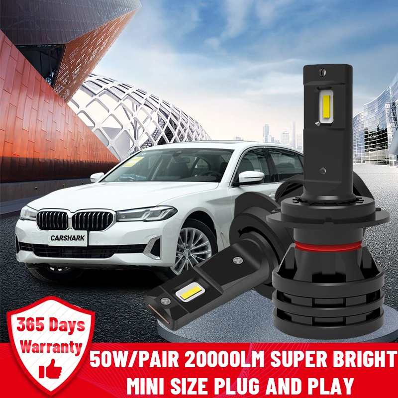 Светодиодные лампы Carshark M2 H4 H7 фары 9005 лм Turbo H1 H3 H11 автомобильные Ice 9006 Hb3 9012 Hb4 H8 H9 6000