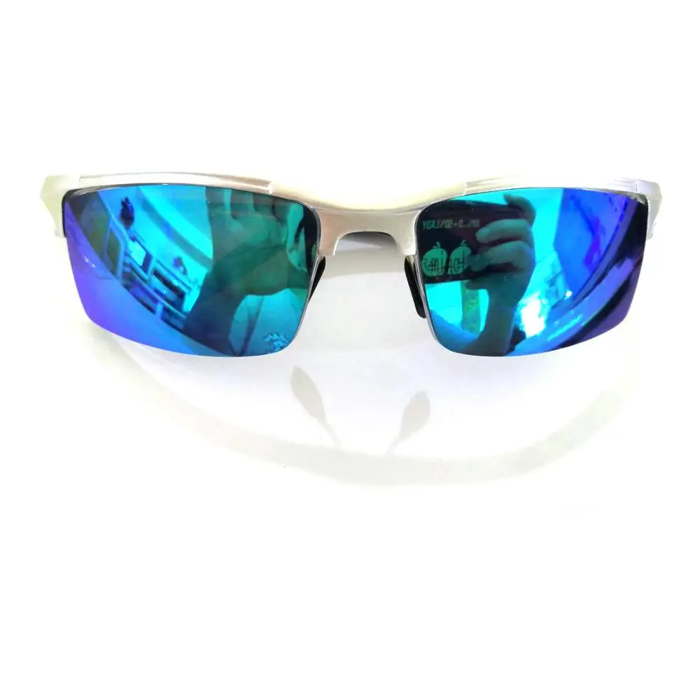 Aluminum magnesium men women Custom Made Myopia Minus Prescription Polarized Lens pilot sunglasses men Driving goggles FML - Цвет линз: blue-1.61-550