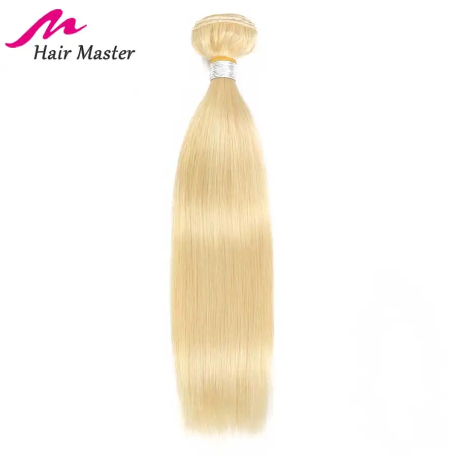

Hair Master Malaysian 613 Straight Hair Weaving 3 Platinum Bundles 100% Remy Human Hair Honey Blonde Hair Extensions