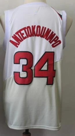 As photo Мужские baskeball Milwaukee Eric Bledsoe Giannis Antetokounmpo Ray Allen Khris Middleton майки - Цвет: As photo