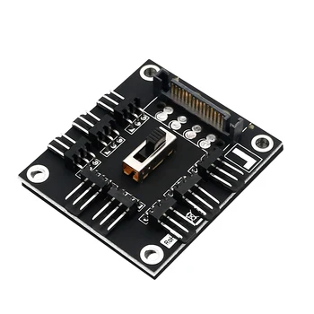 

Wholesale 1 to 8 3Pin Fan Hub Pwm Sata Molex Splitter PC Mining Cable 12V Power Suppply Cooler Cooling Speed Controller Adapter