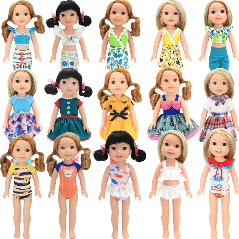 새로운 가을 드레스 수영복, 학교 유니폼, 캐주얼 핏, 14.5 인치 Wellie Wisher & Nancys & 32-34 cm Paola Reina 러시아 장난감, 패션 