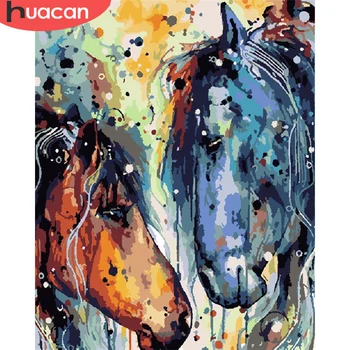 

HUACAN DIY Pictures By Numbers Horse Kits Coloring By Number Animal Drawing On Canvas Hand Painted Painting Art Gift Home Decor