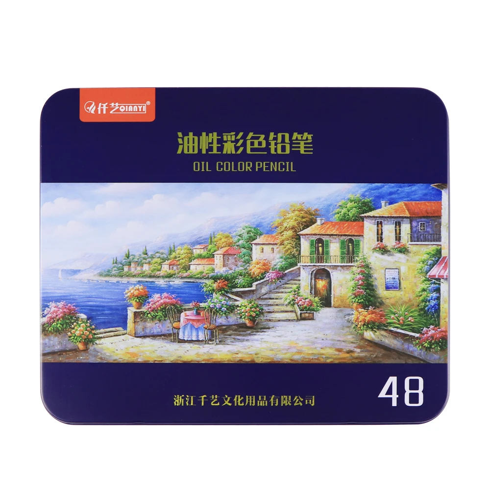 

SML 48-color Pencil Set Full Set Of Drawing Painting Tool Beginner Drawing Supplies Iron Box Packaging Gift Selection for Kids