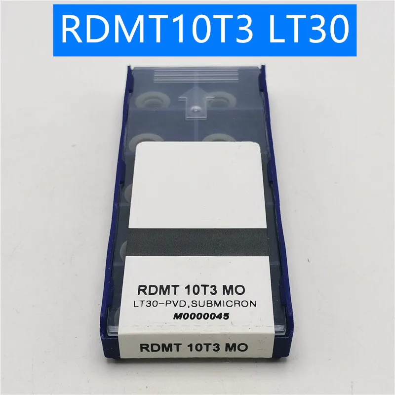 100 шт. RDMT10T3 MO LT30 поворотные твердосплавные вставки инструмент токарный фреза режущий инструмент для ЧПУ слот режущий концевой фреза