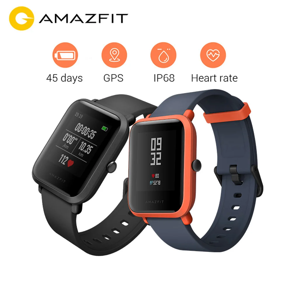Pаспродажа Международная версия Huami Amazfit Bip Смарт часы font b gps b font Gloness умные часы 45 дней в режиме ожидания